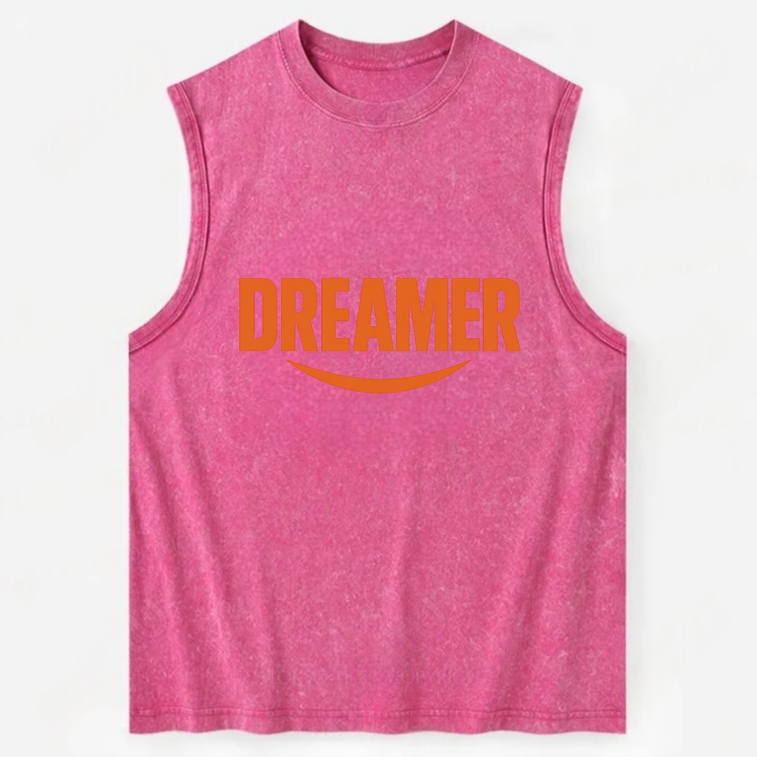 Bold typography design - "DREAMER" - imagination, seeing possibilities - Vintage Washed Tank - Pink