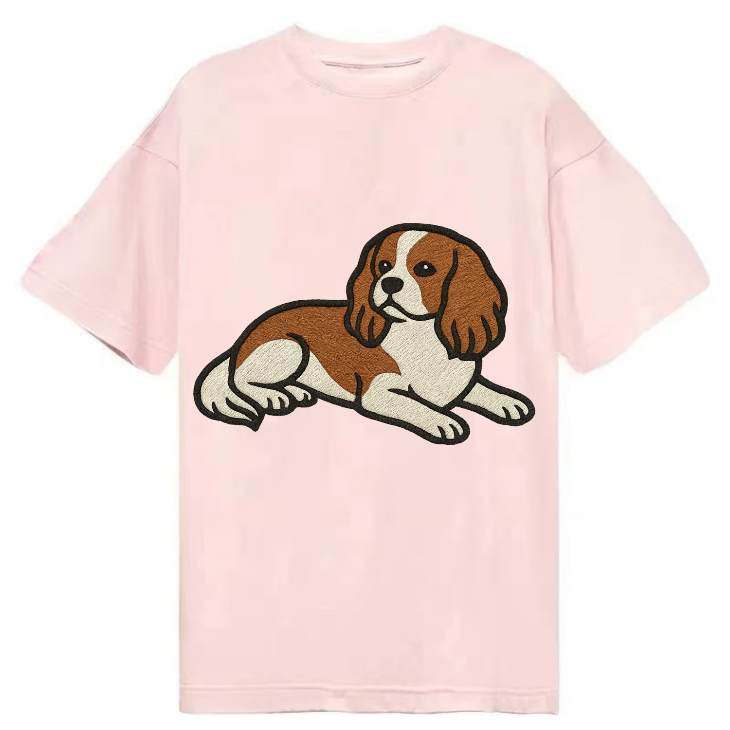 Cavalier King Charles Spaniel - Blenheim Classic T-shirt - Pink