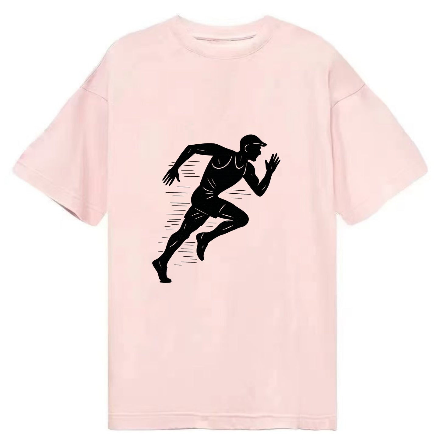 Runner in full stride sprinting - Classic T-shirt - Pink
