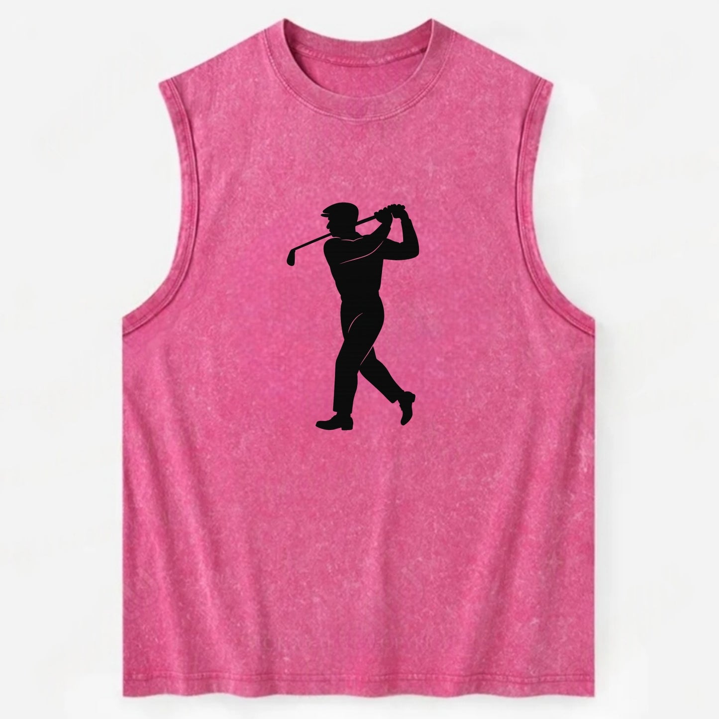 Golfer perfect swing follow-through - Vintage Washed Tank - Pink