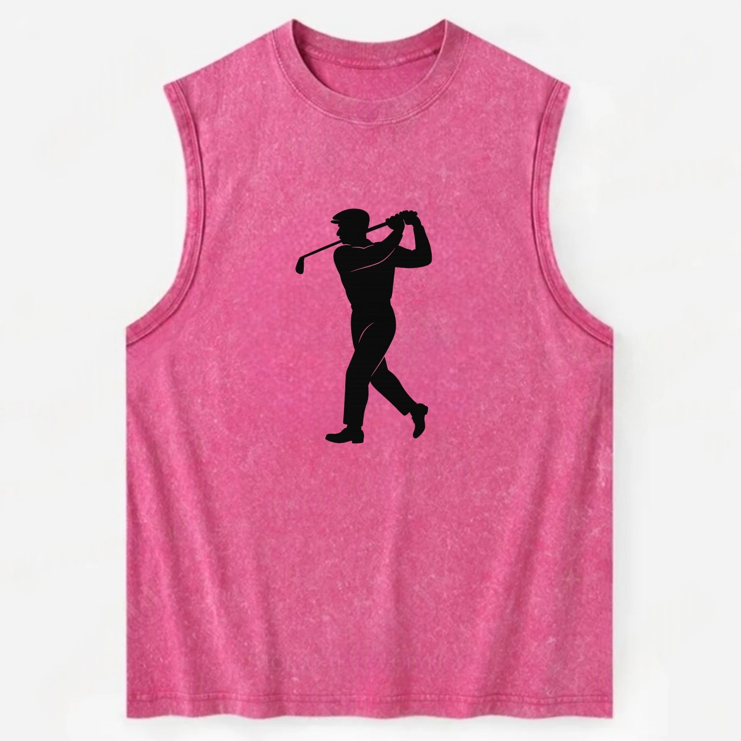 Golfer perfect swing follow-through - Vintage Washed Tank - Pink