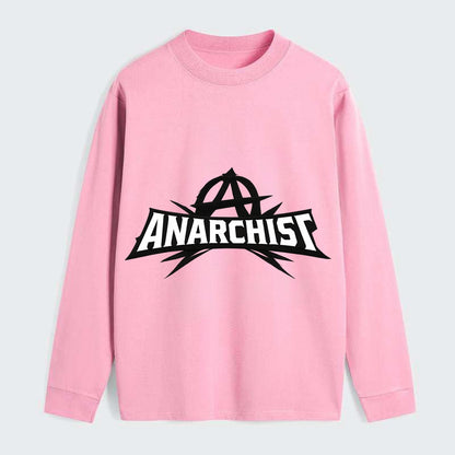 Bold typography design - "ANARCHIST" - no masters, self-governed - Classic Long Sleeve Shirt - Pink