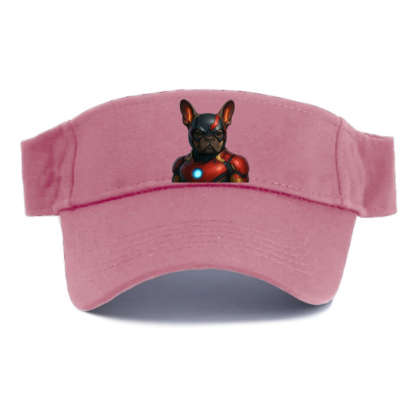 French Bulldog Iron Man  - Visor - Pink
