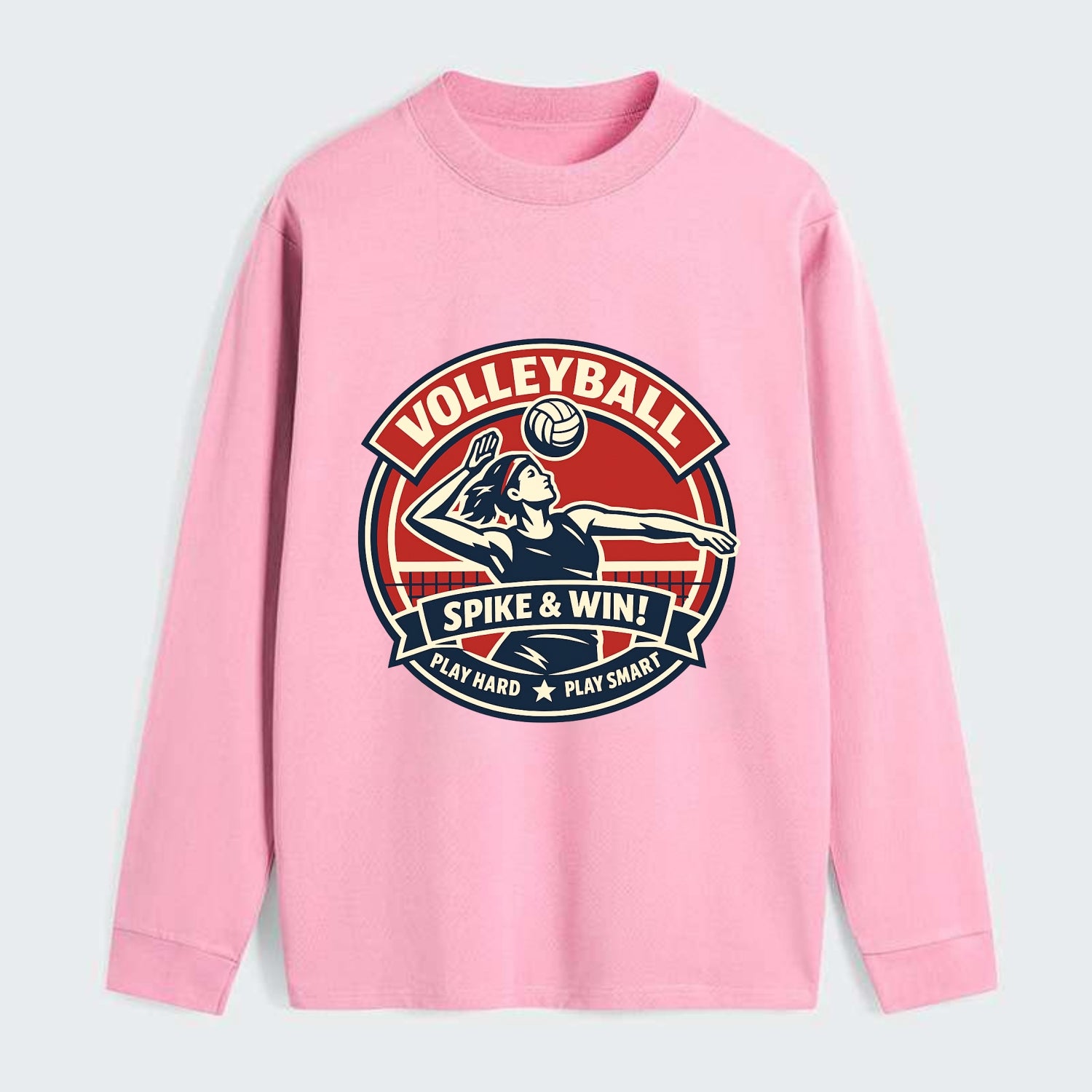 Dynamic Spike Emblem - Classic Long Sleeve Shirt - Pink