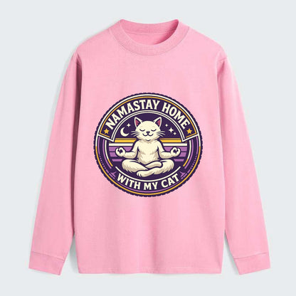 Zen Feline Retreat - Classic Long Sleeve Shirt - Pink
