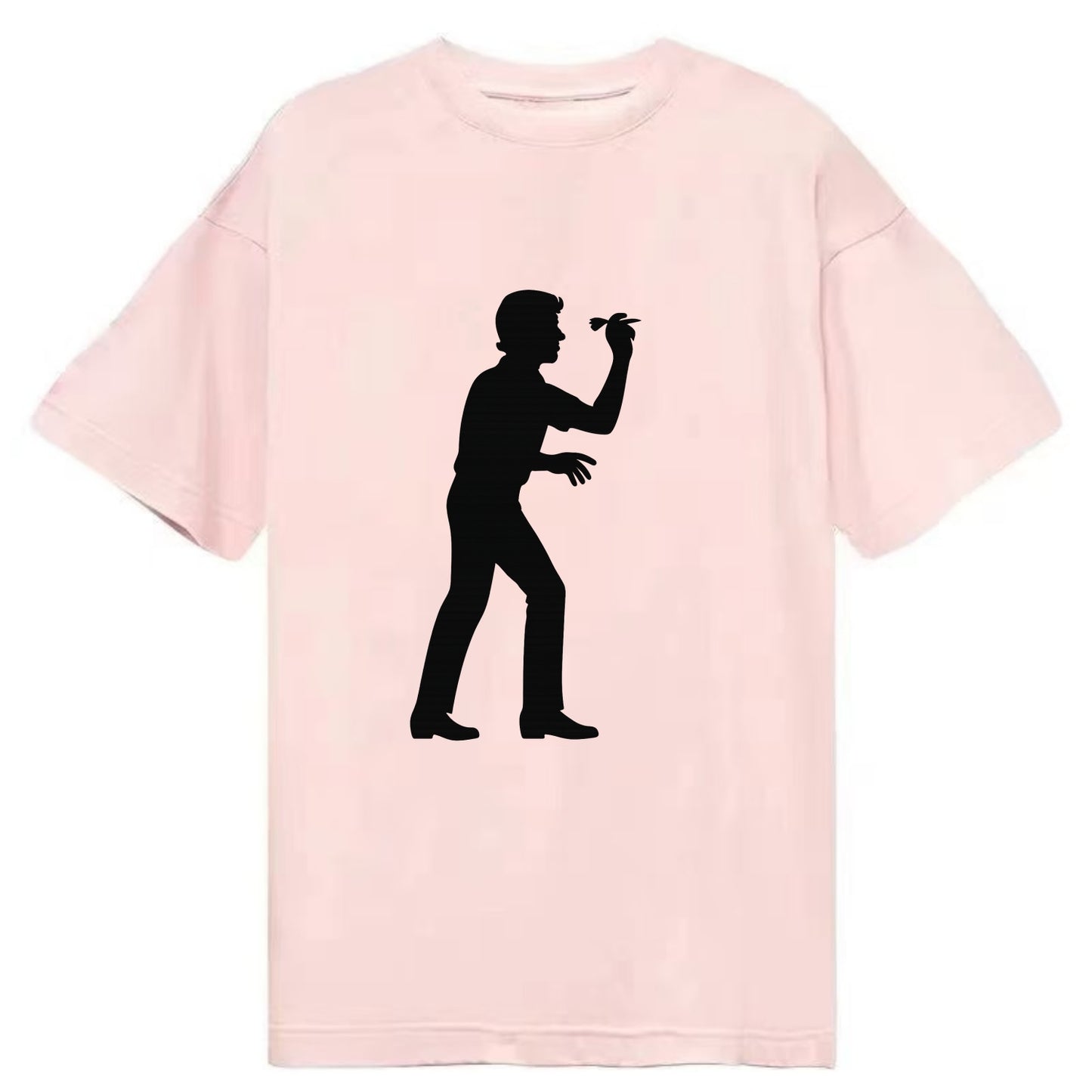 Darts player in throwing stance - Classic T-shirt - Pink