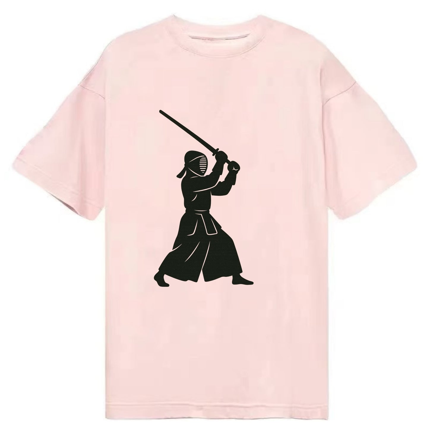 Kendo swordsman in striking stance - Classic T-shirt - Pink