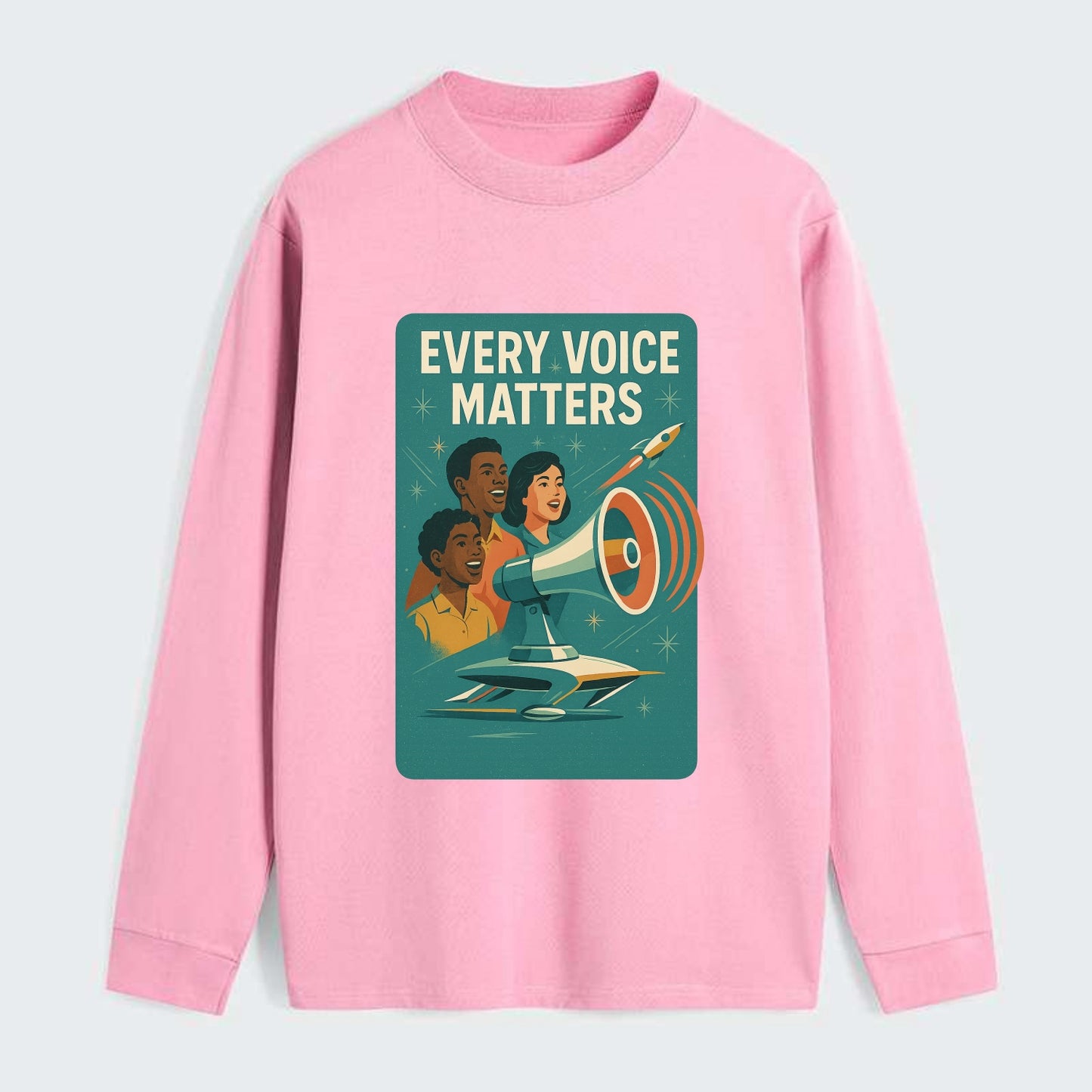 Diverse voices being heard and amplified - "Every Voice Matters" - - Classic Long Sleeve Shirt - Pink