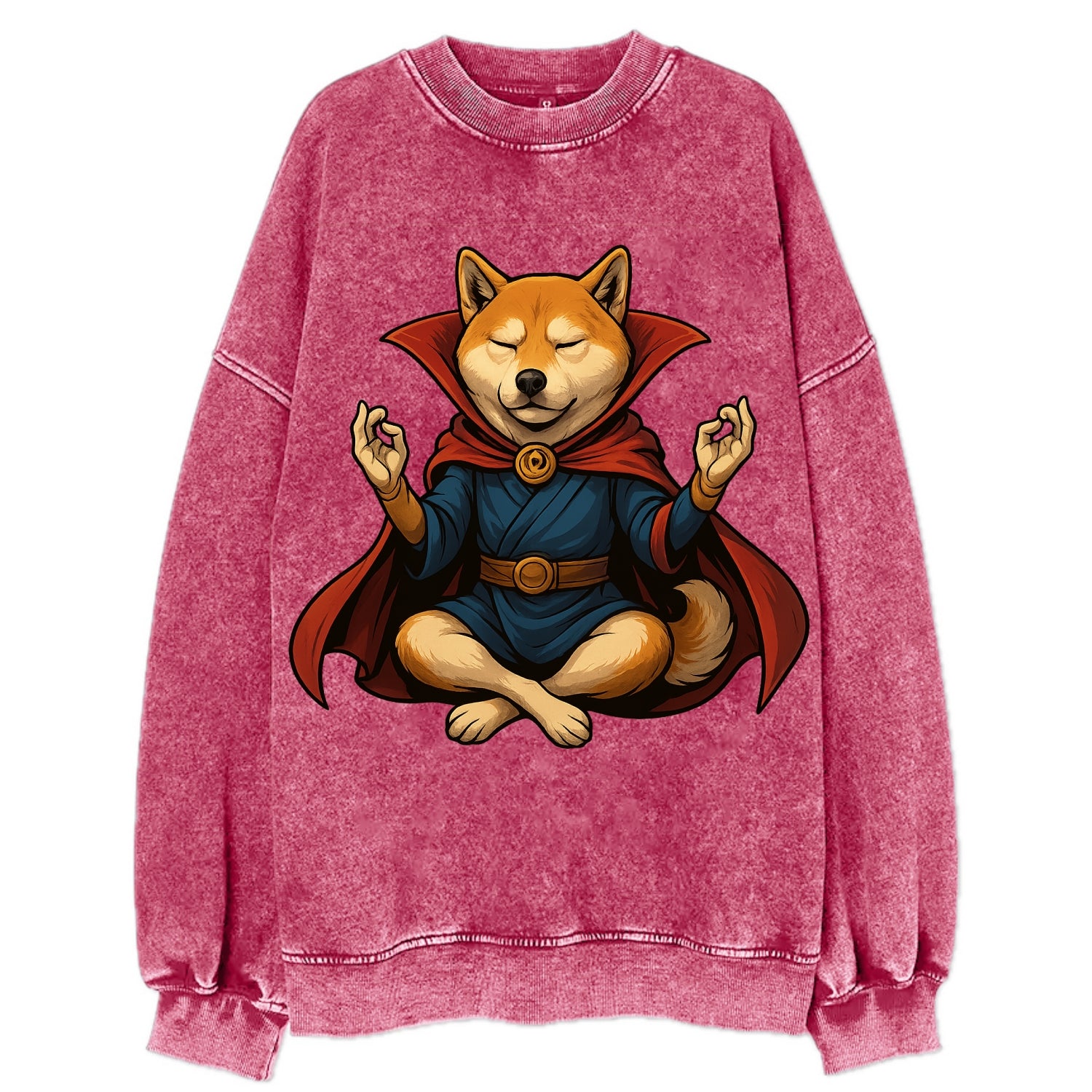 Shiba Inu Doctor Strange  - Vintage Sweatshirt - Pink