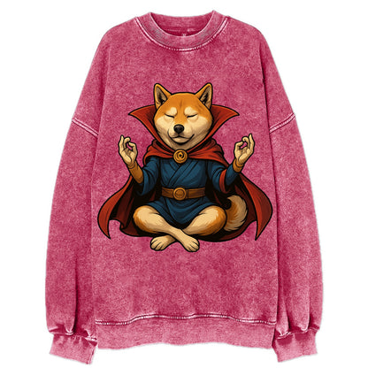 Shiba Inu Doctor Strange  - Vintage Sweatshirt - Pink
