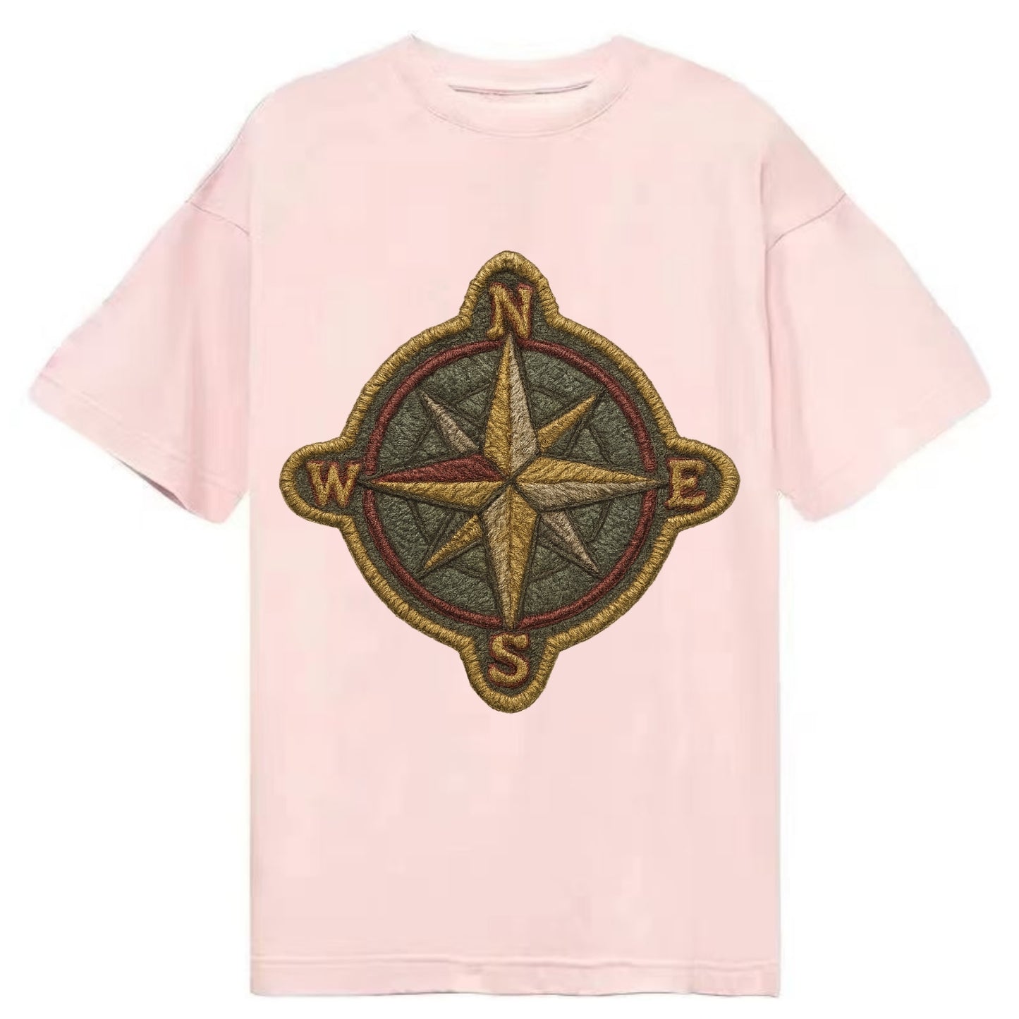 Compass rose with cardinal directions - explorer symbol - Classic T-shirt - Pink