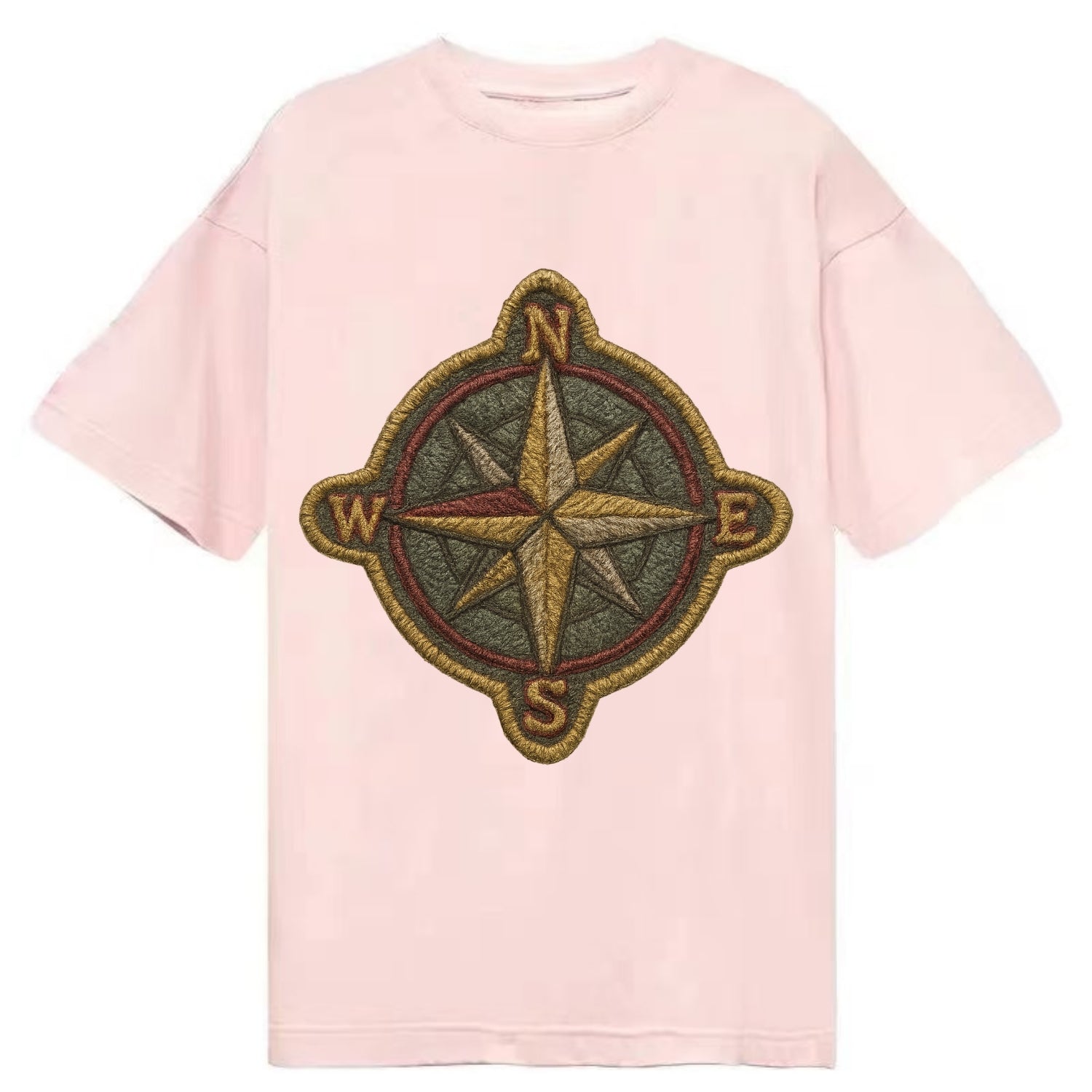 Compass rose with cardinal directions - explorer symbol - Classic T-shirt - Pink