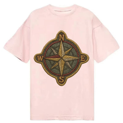 Compass rose with cardinal directions - explorer symbol - Classic T-shirt - Pink