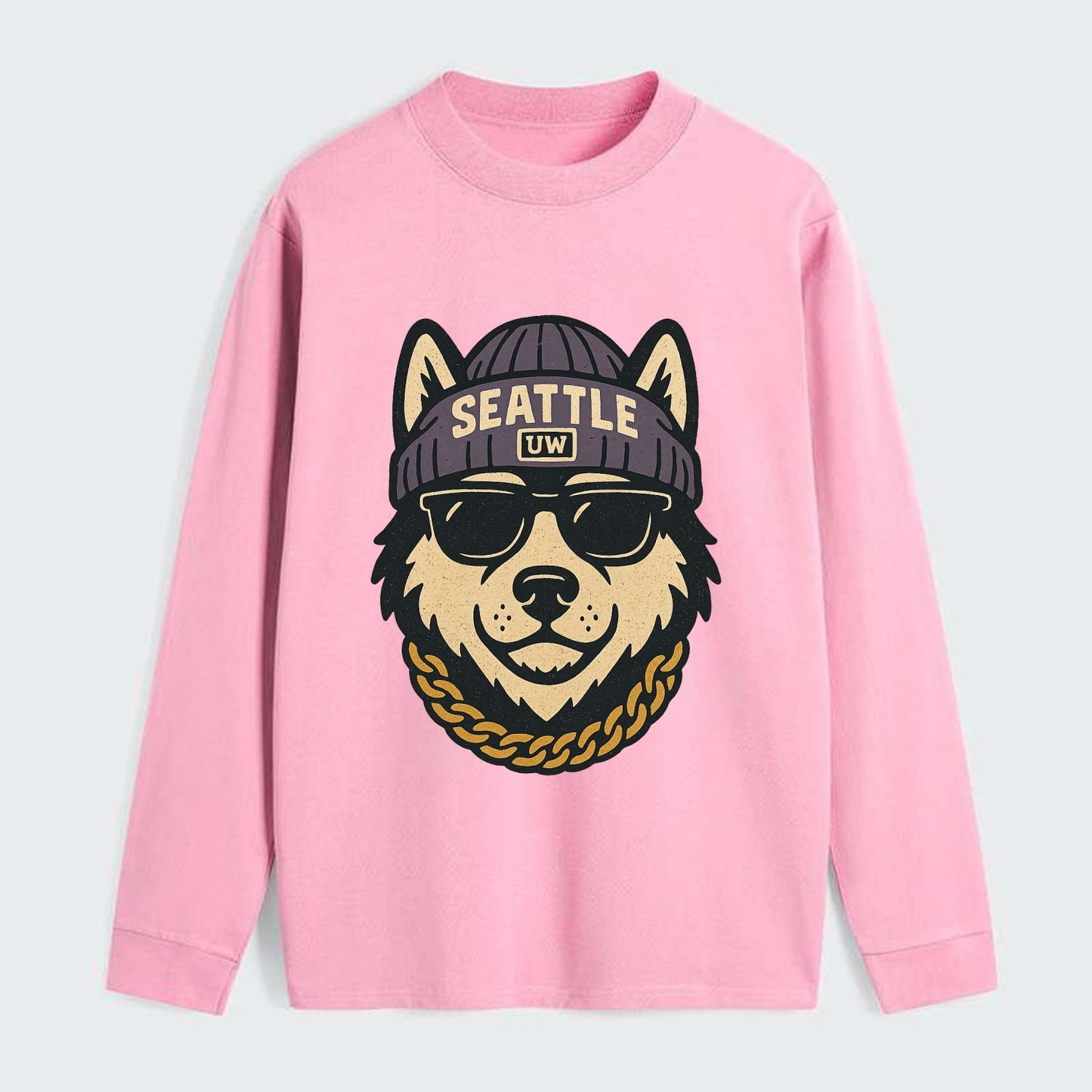 Seattle Husky - Classic Long Sleeve Shirt - Pink