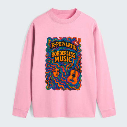 K-Pop and Latin fusion explosion - "Borderless Music" - cross-cultural - Classic Long Sleeve Shirt - Pink