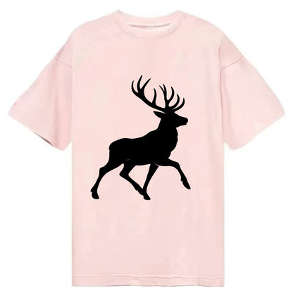 Deer with majestic antlers - Classic T-shirt - Pink