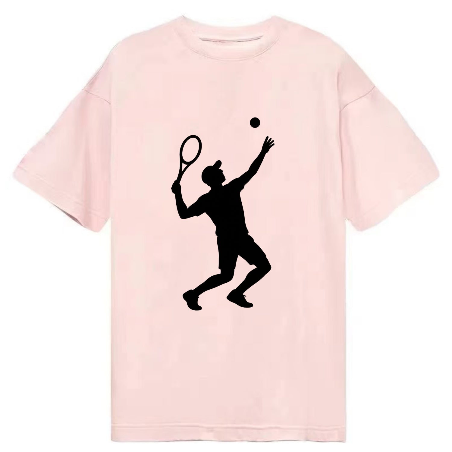 Tennis player serving powerful shot - Classic T-shirt - Pink