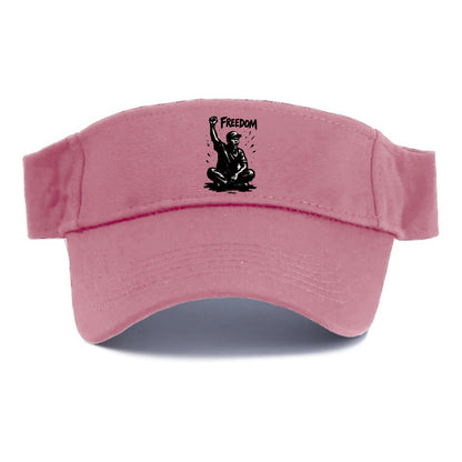 Sit-in protest figure - civil disobedience ink art - Visor - Pink