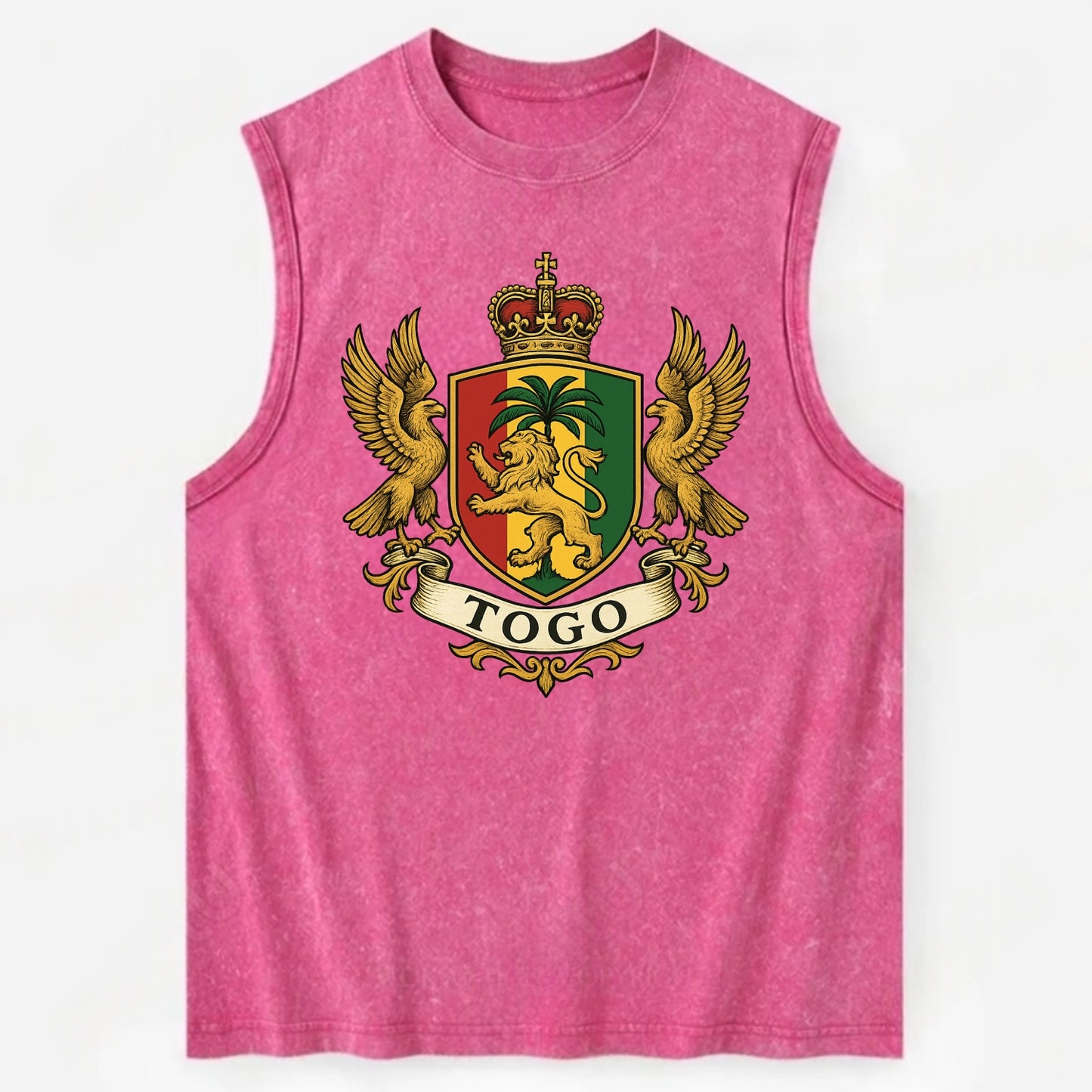 Togo Heritage Badge  - Vintage Washed Tank - Pink