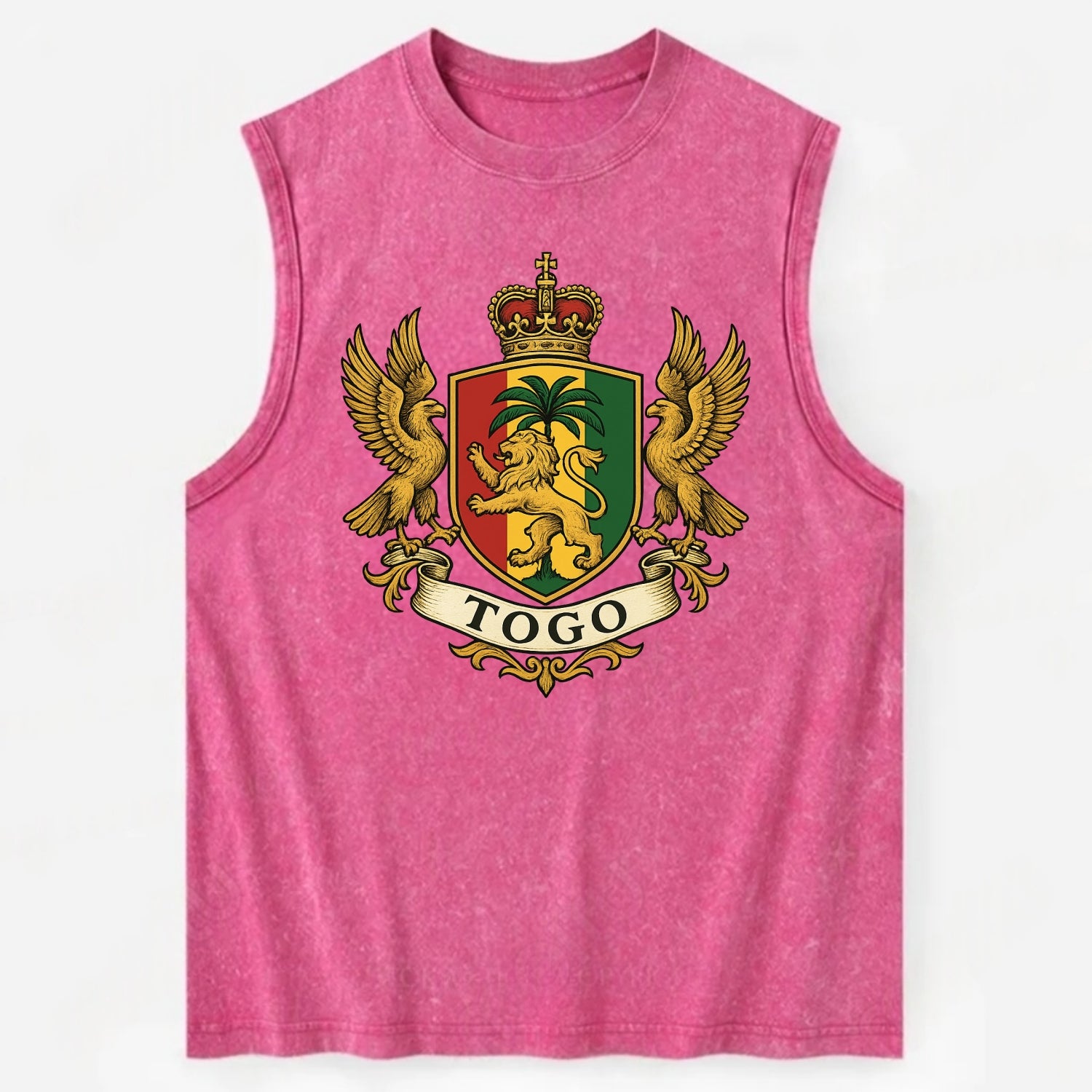 Togo Heritage Badge  - Vintage Washed Tank - Pink