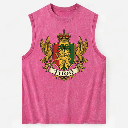 Togo Heritage Badge  - Vintage Washed Tank - Pink