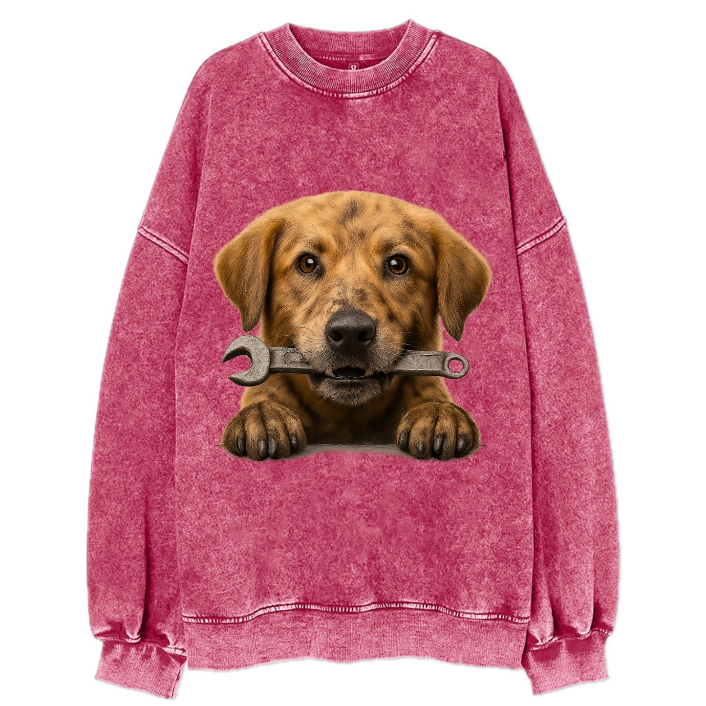 Mechanic Dog  - Vintage Sweatshirt - Pink
