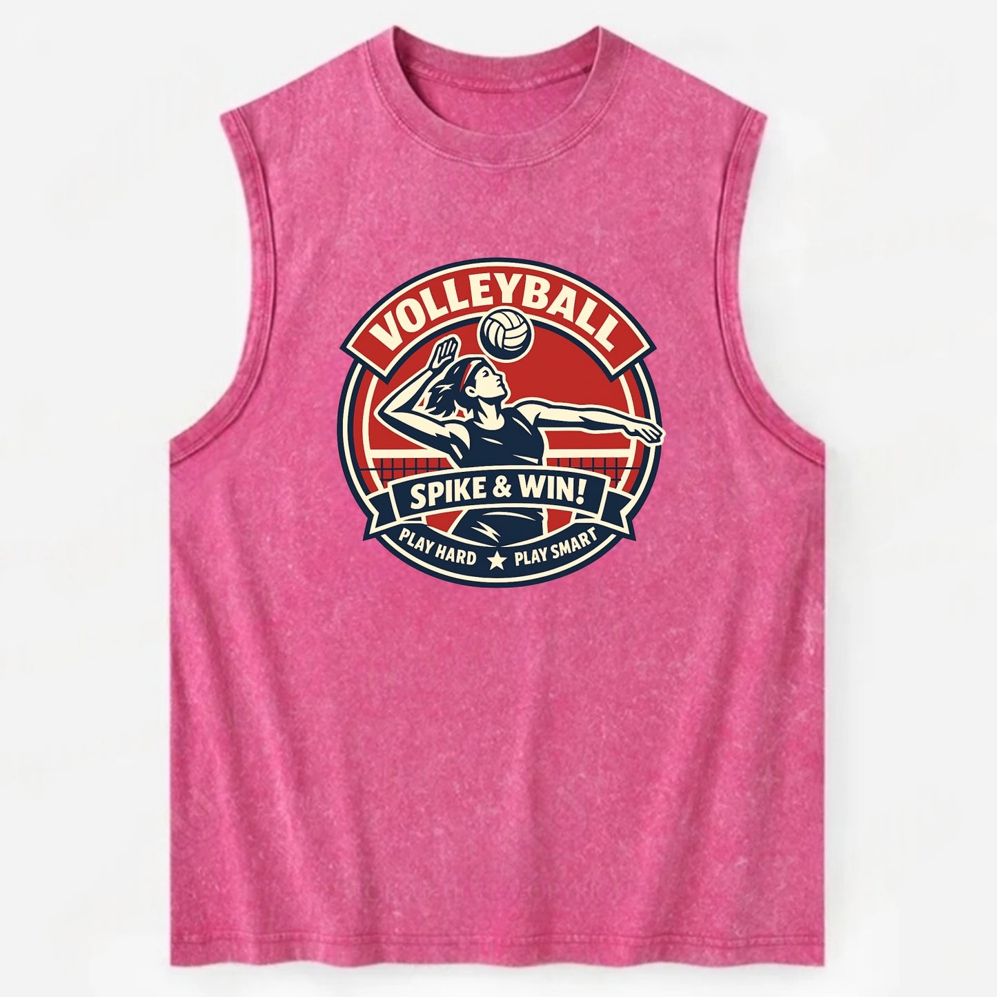 Dynamic Spike Emblem - Vintage Washed Tank - Pink