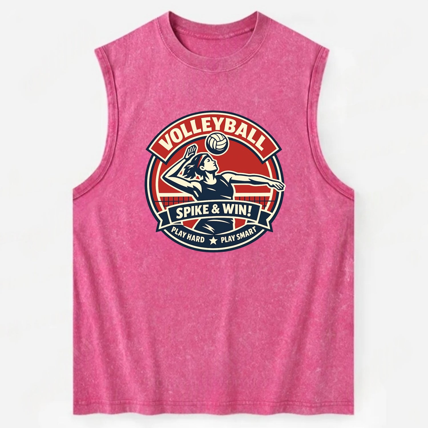 Dynamic Spike Emblem - Vintage Washed Tank - Pink