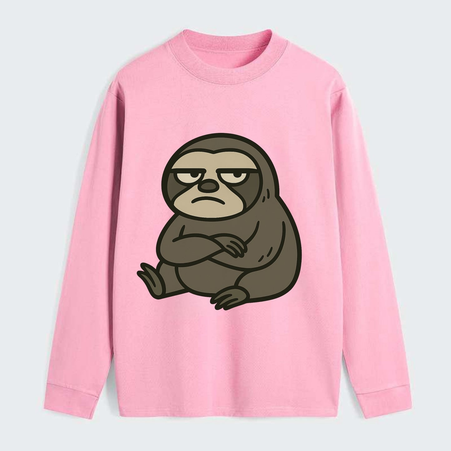 The Sloth Judging Silently - Classic Long Sleeve Shirt - Pink