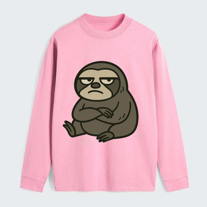 The Sloth Judging Silently - Classic Long Sleeve Shirt - Pink