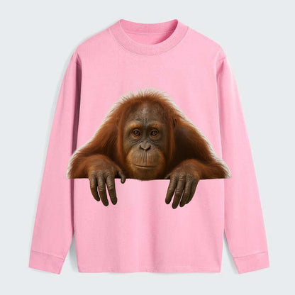 Orangutan  - Classic Long Sleeve Shirt - Pink