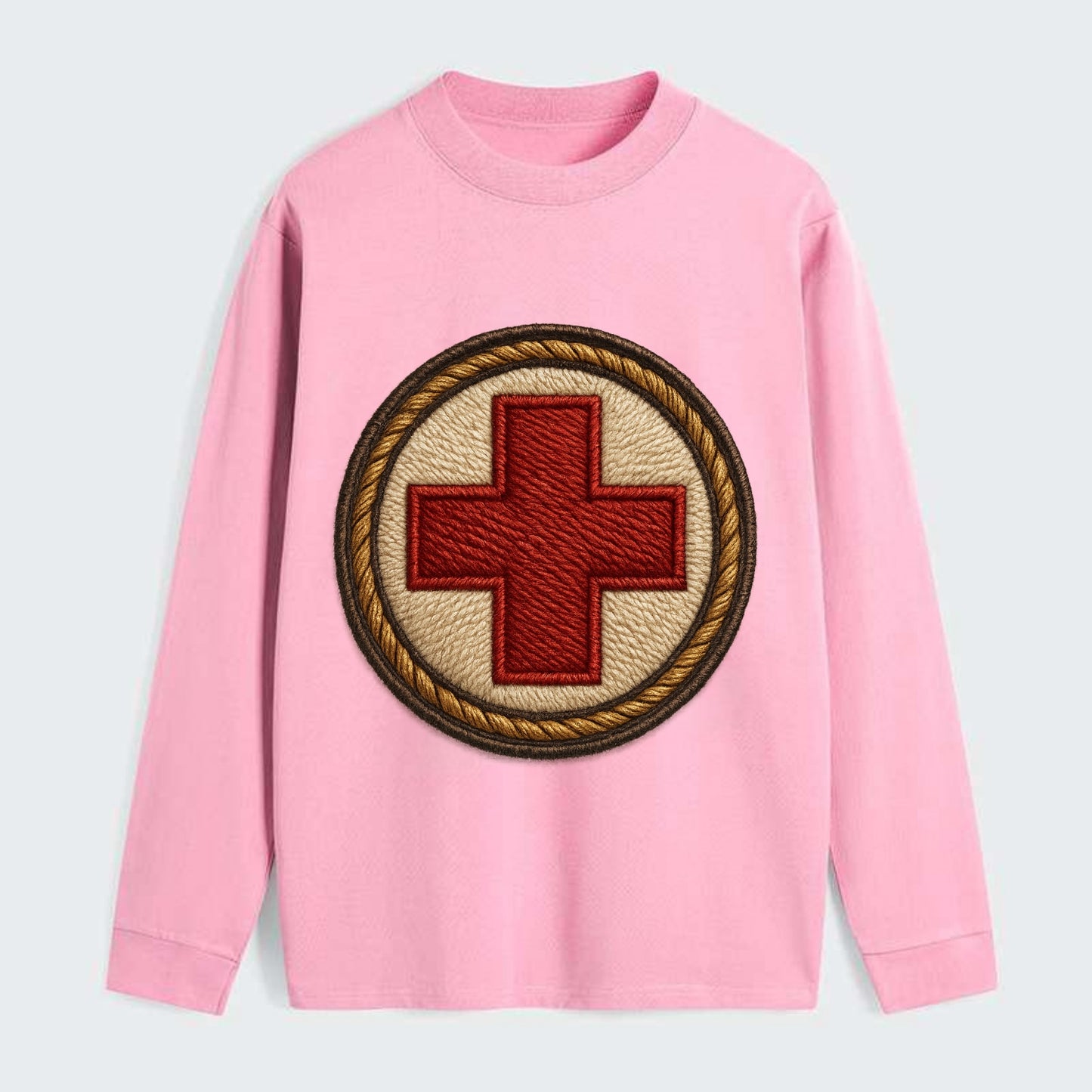 Medical Cross  - Classic Long Sleeve Shirt - Pink
