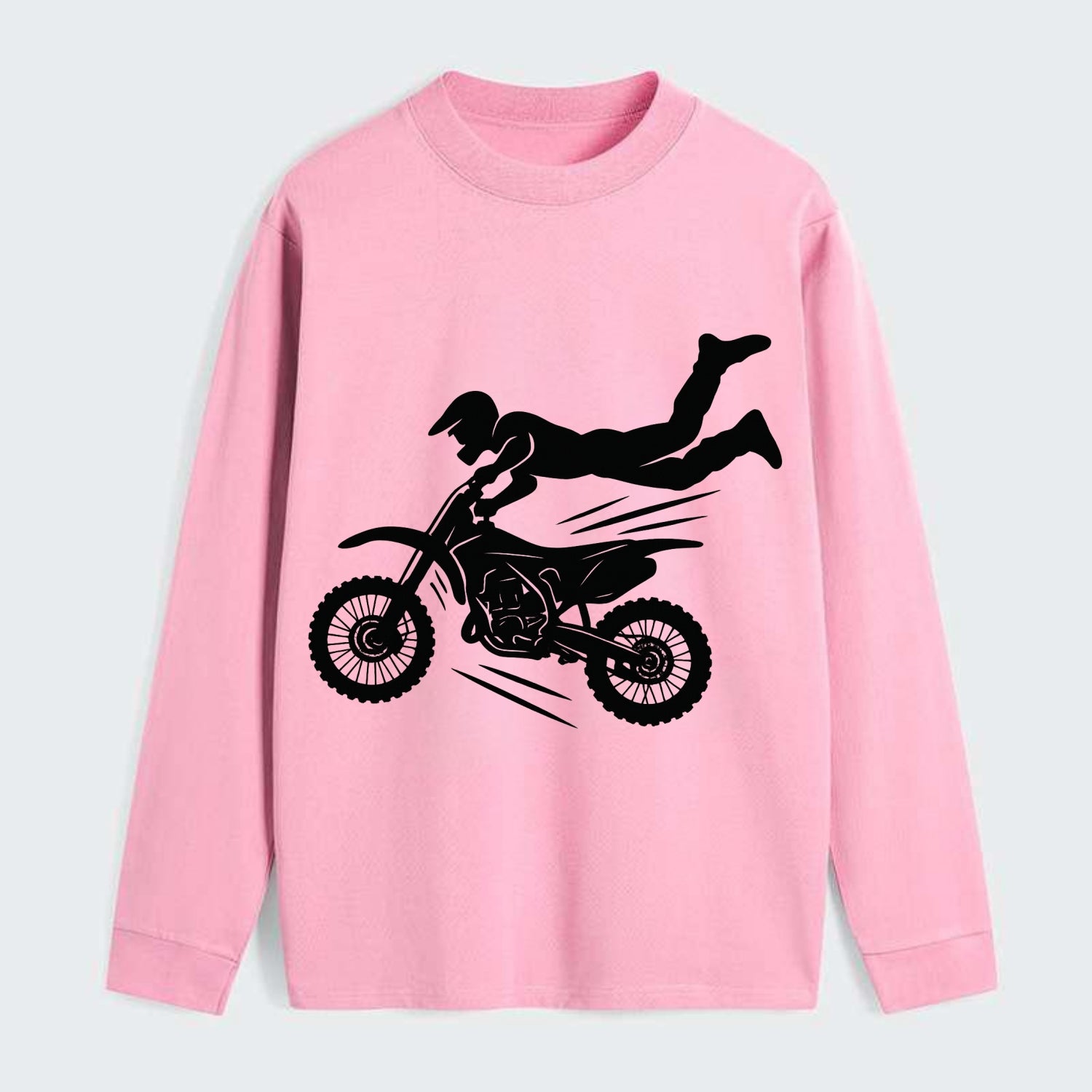 Motocross rider airborne trick - Classic Long Sleeve Shirt - Pink
