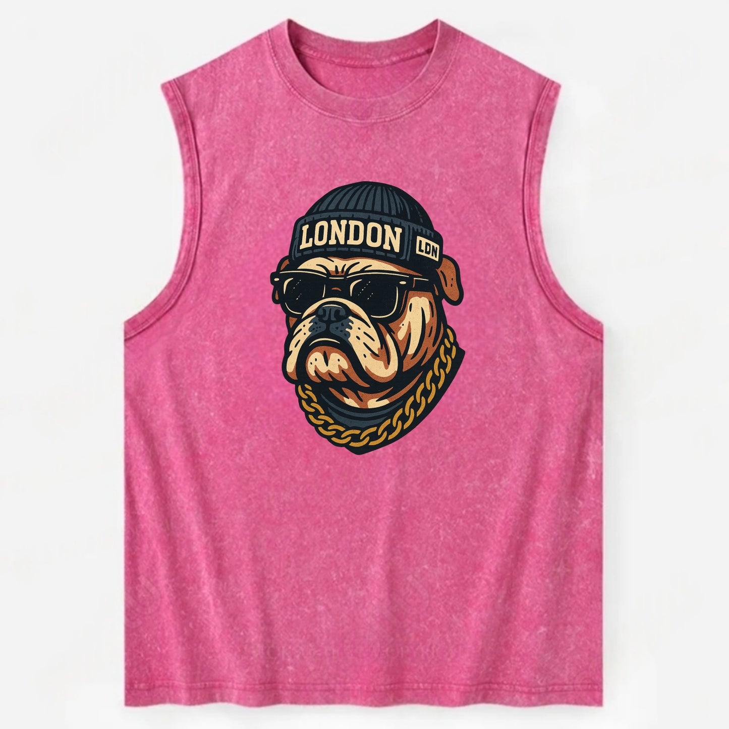 London Bulldog - Vintage Washed Tank - Pink