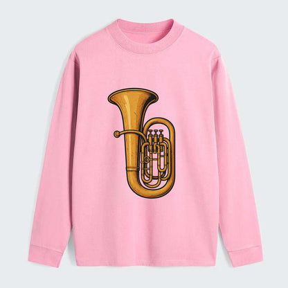 Tuba with large brass bell - Classic Long Sleeve Shirt - Pink