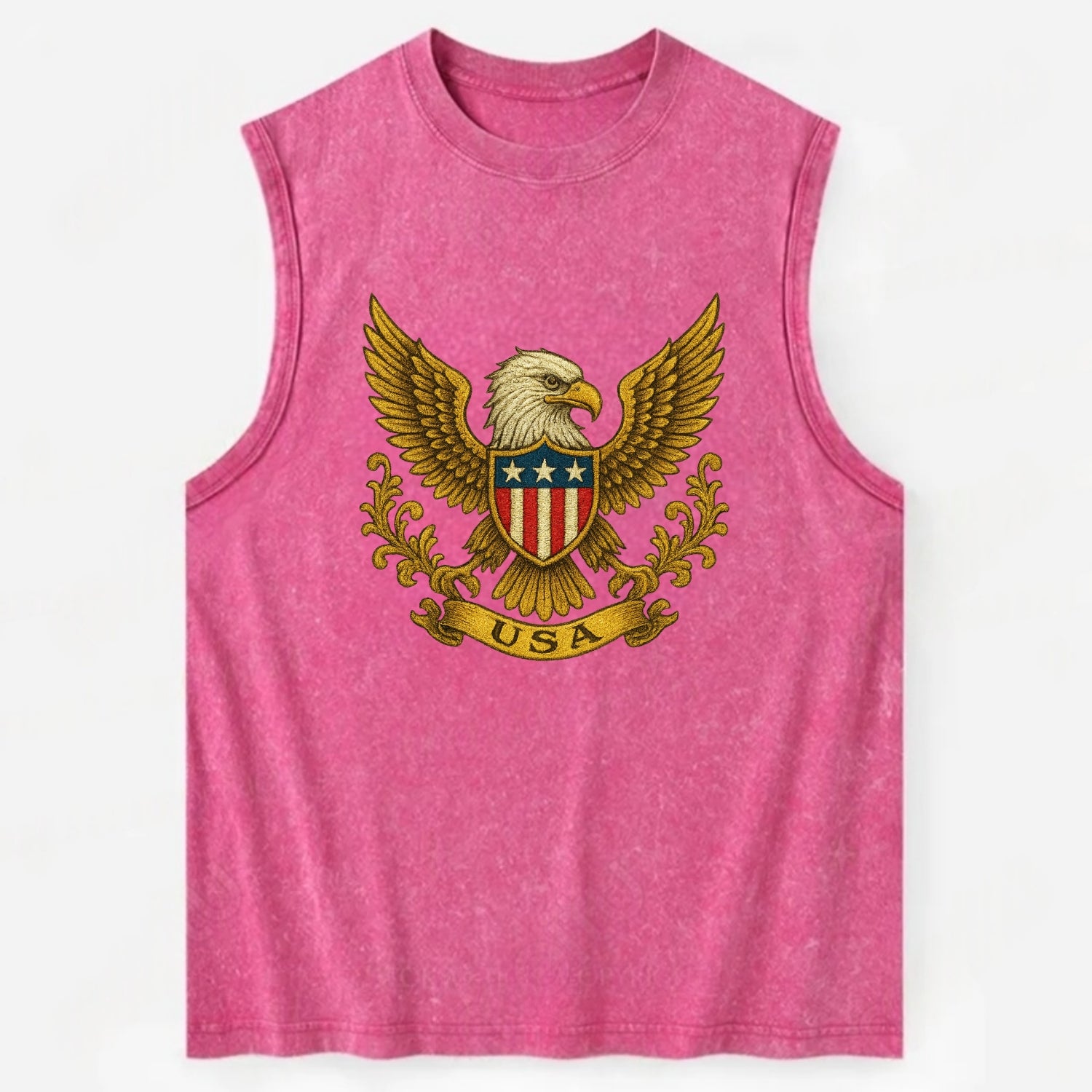 Usa Heritage Eagle Baseball Cap 2 - Vintage Washed Tank - Pink