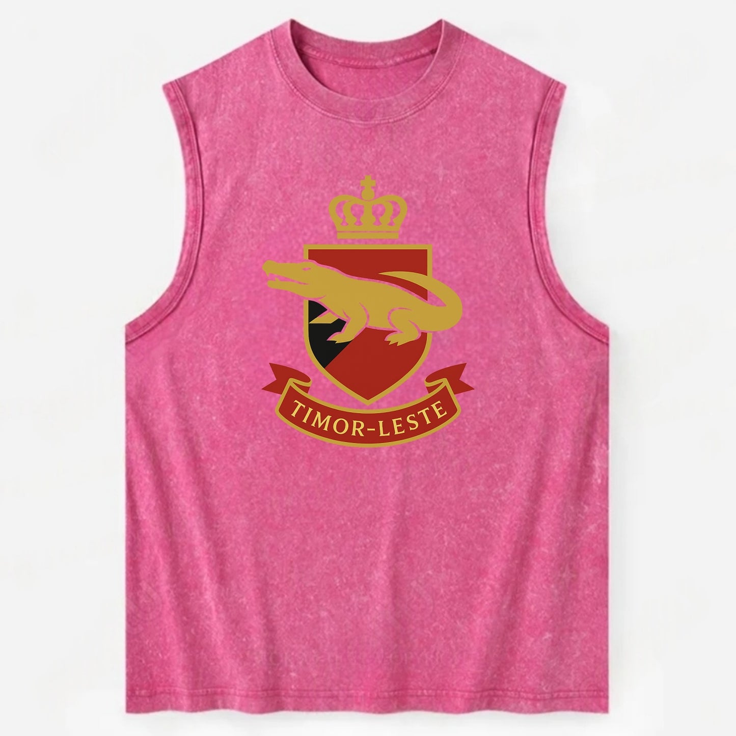 Timor-Leste Royal Logo  - Vintage Washed Tank - Pink