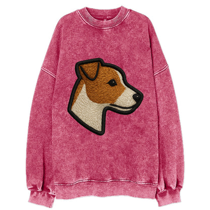 Jack Russell Terrier - Modern small terr - Vintage Sweatshirt - Pink