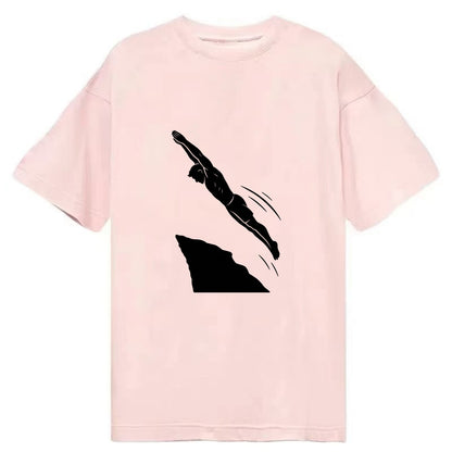 Cliff diver perfect form - Classic T-shirt - Pink