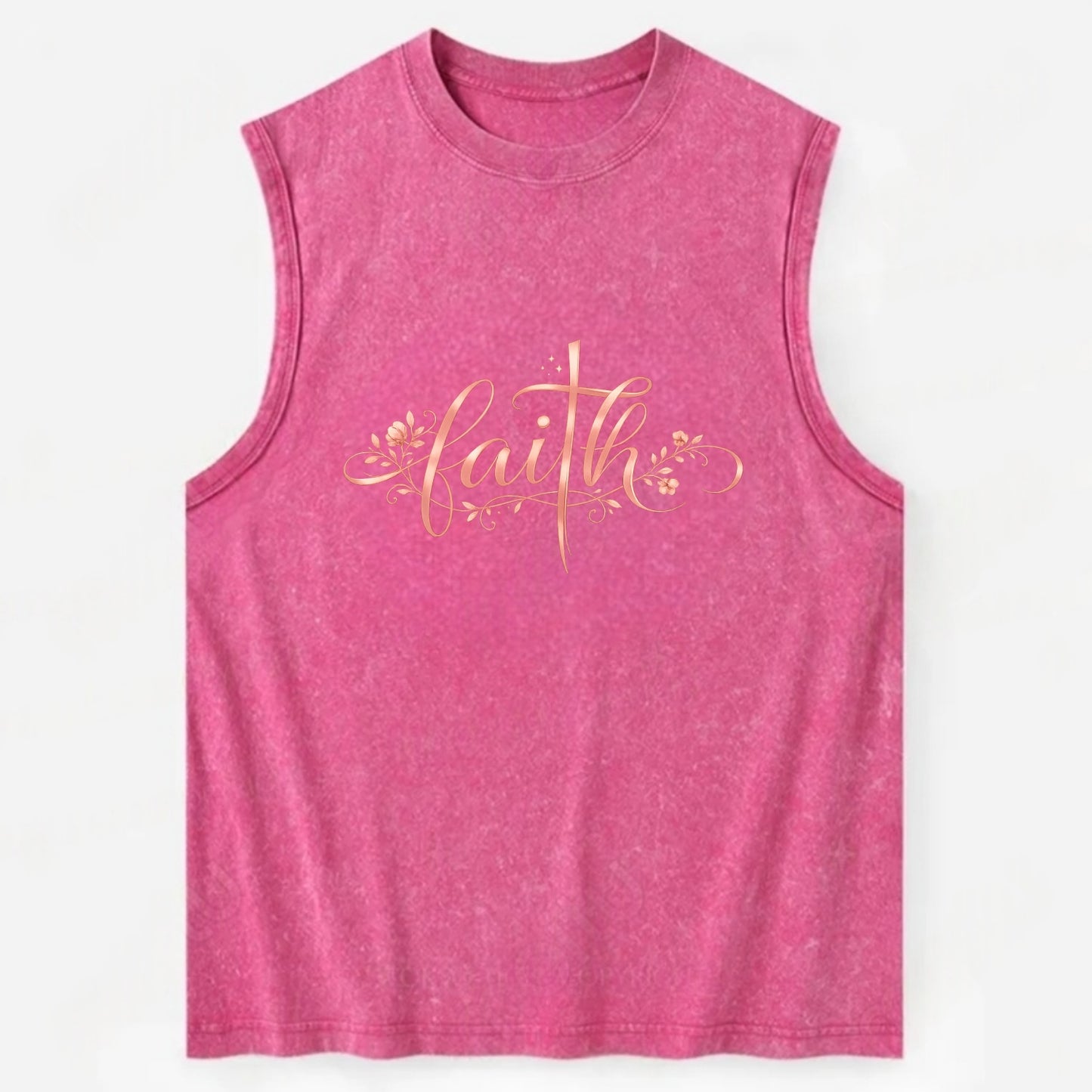 Faith - Vintage Washed Tank - Pink