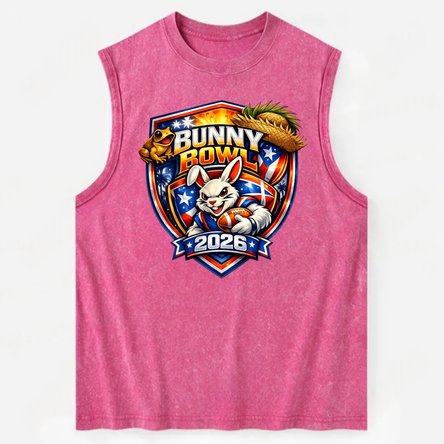Bunny Bowl 2026 - Vintage Washed Tank - Pink