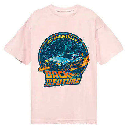Back To The Future 40th Anniversary - Classic T-shirt - Pink