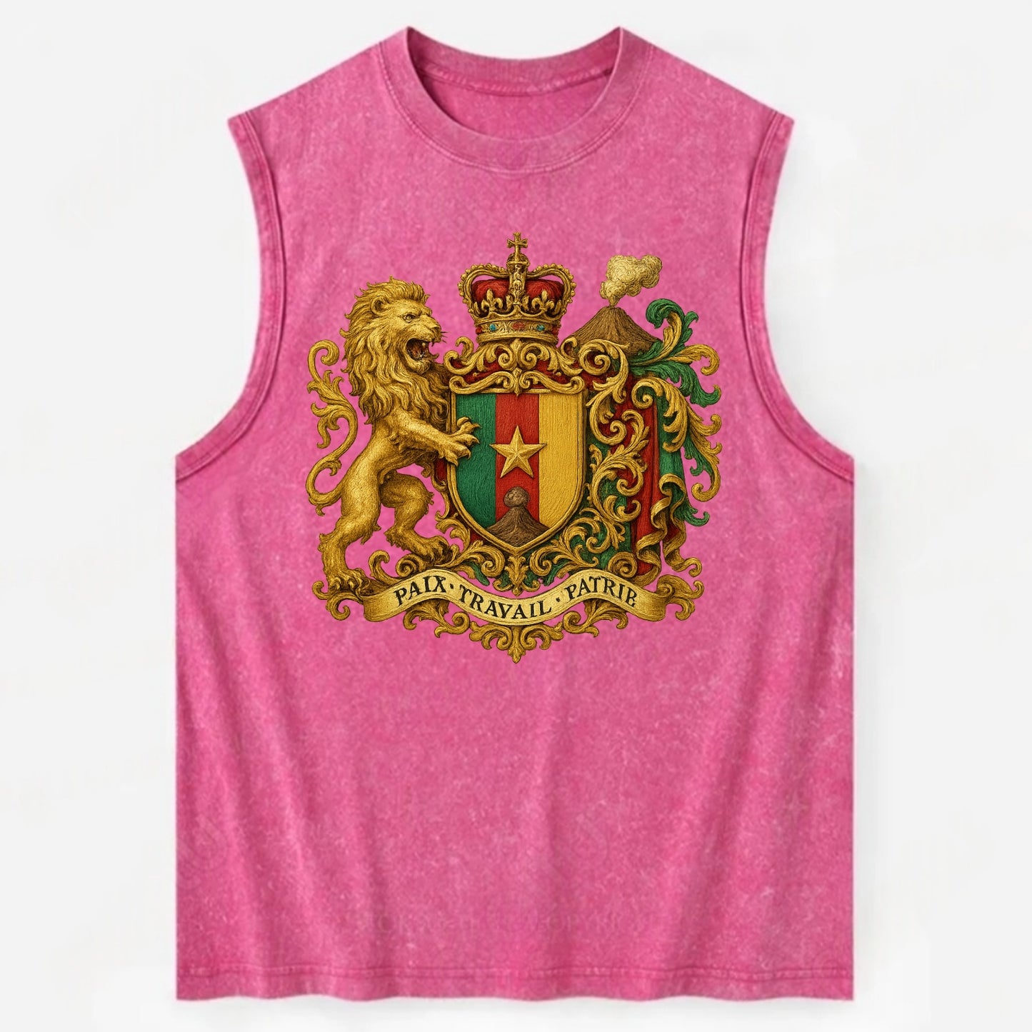 Cameroon Royal Logo  - Vintage Washed Tank - Pink