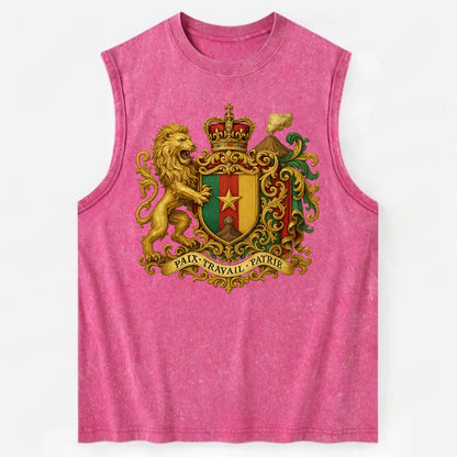 Cameroon Royal Logo  - Vintage Washed Tank - Pink