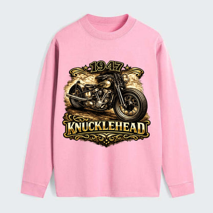 1947 Knucklehead Bobber - Classic Long Sleeve Shirt - Pink