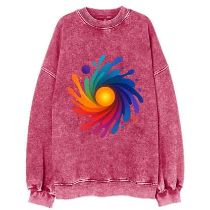Big Bang Palette - Explosion of paint co - Vintage Sweatshirt - Pink