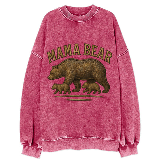 Mama Bear  - Vintage Sweatshirt - Pink