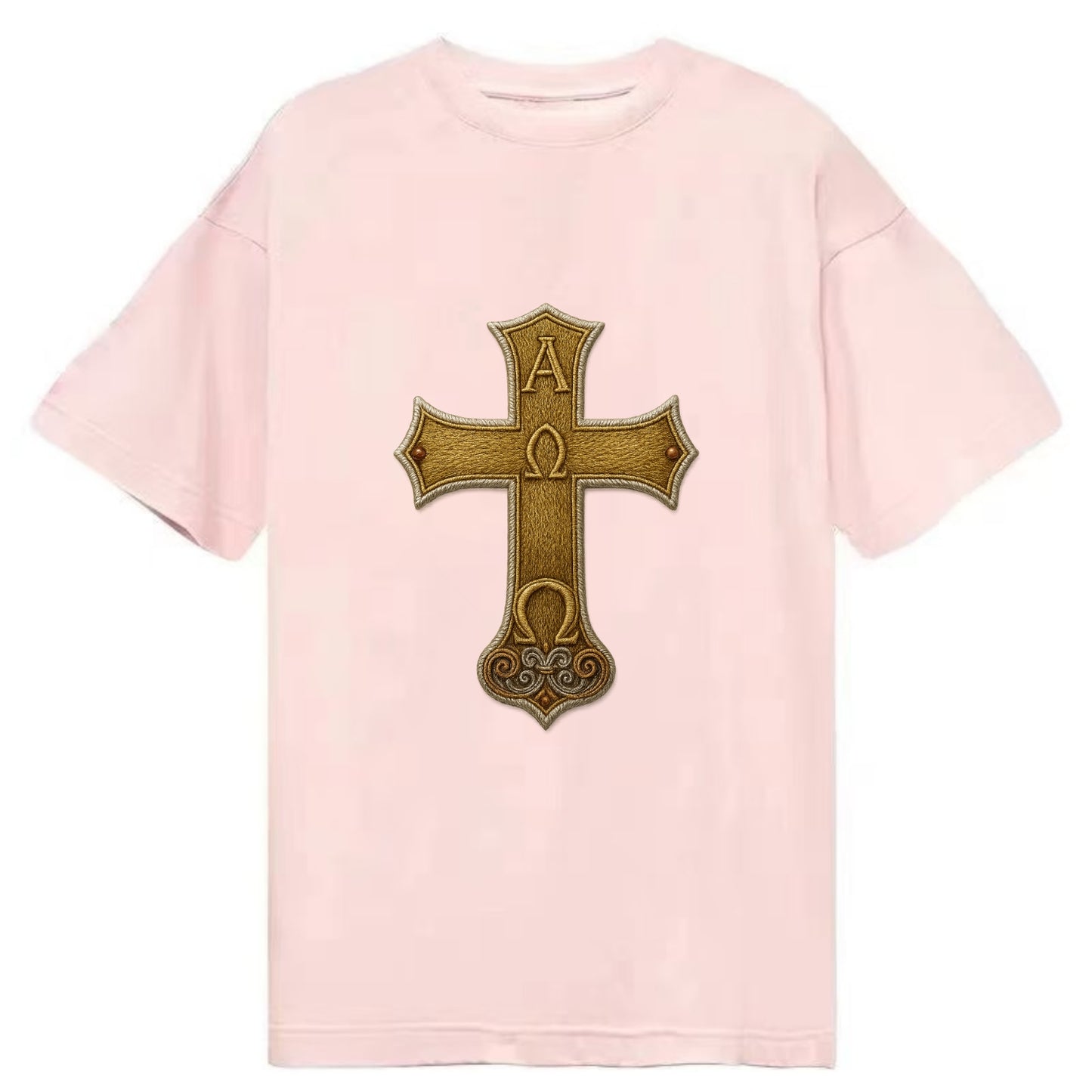 Alpha Omega Cross  - Classic T-shirt - Pink
