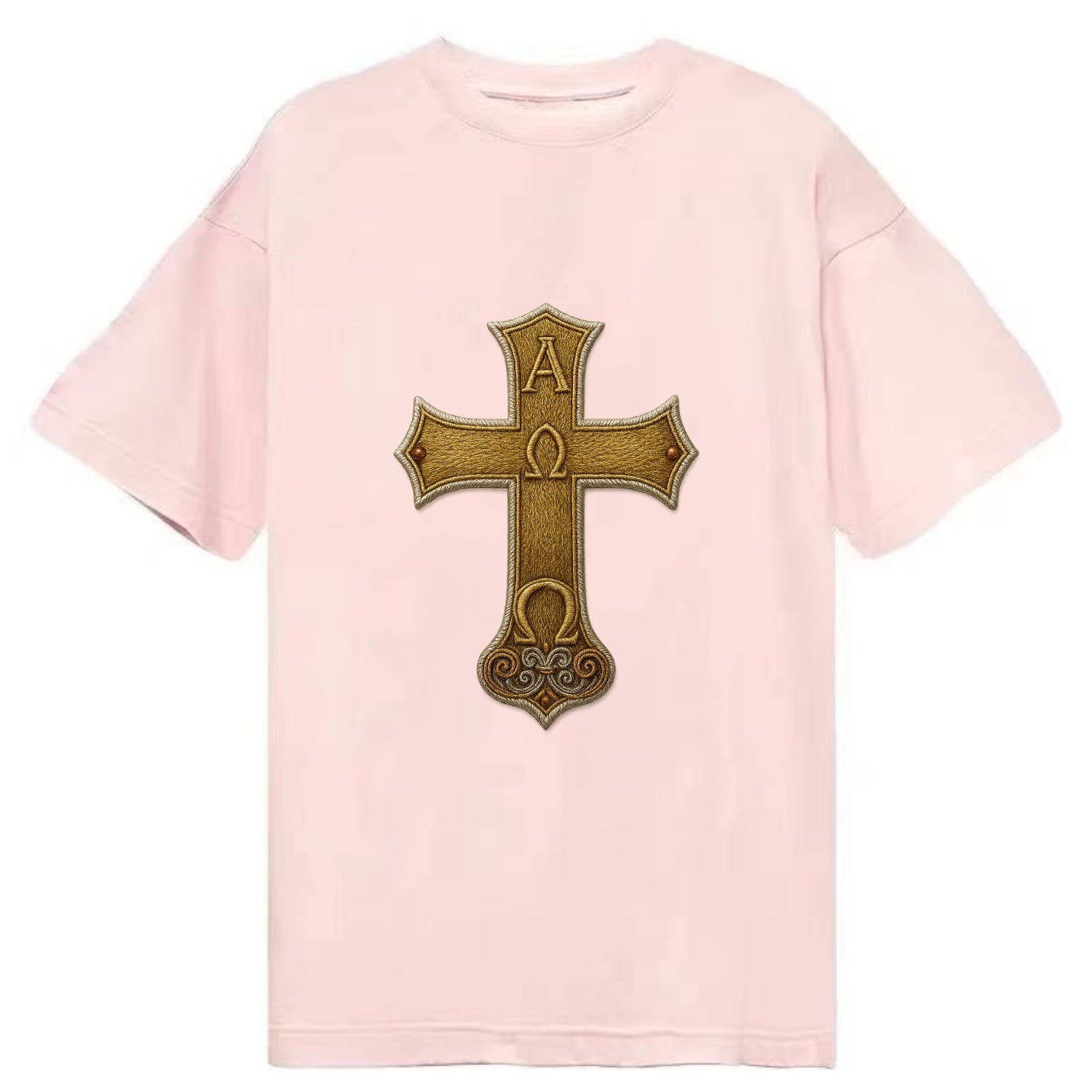 Alpha Omega Cross  - Classic T-shirt - Pink