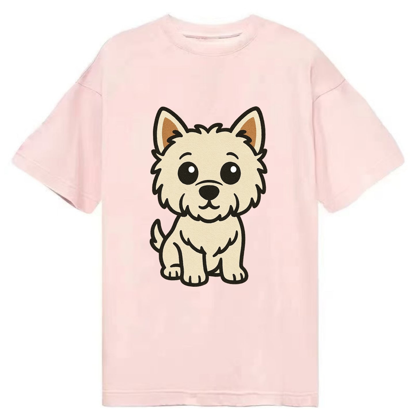 West Highland White Terrier - Alert standing pose - Classic T-shirt - Pink